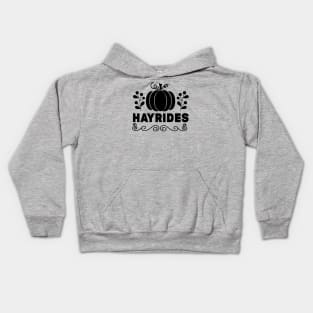 Hayrides Simple Lettering Kids Hoodie